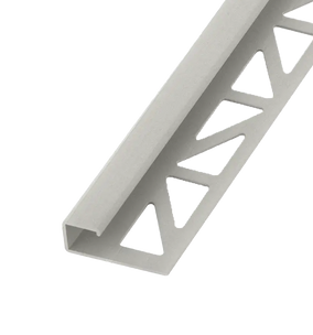Blanke Cubeline afsluitprofiel - ALU stone grey - 11 mm - 2.7 mtr