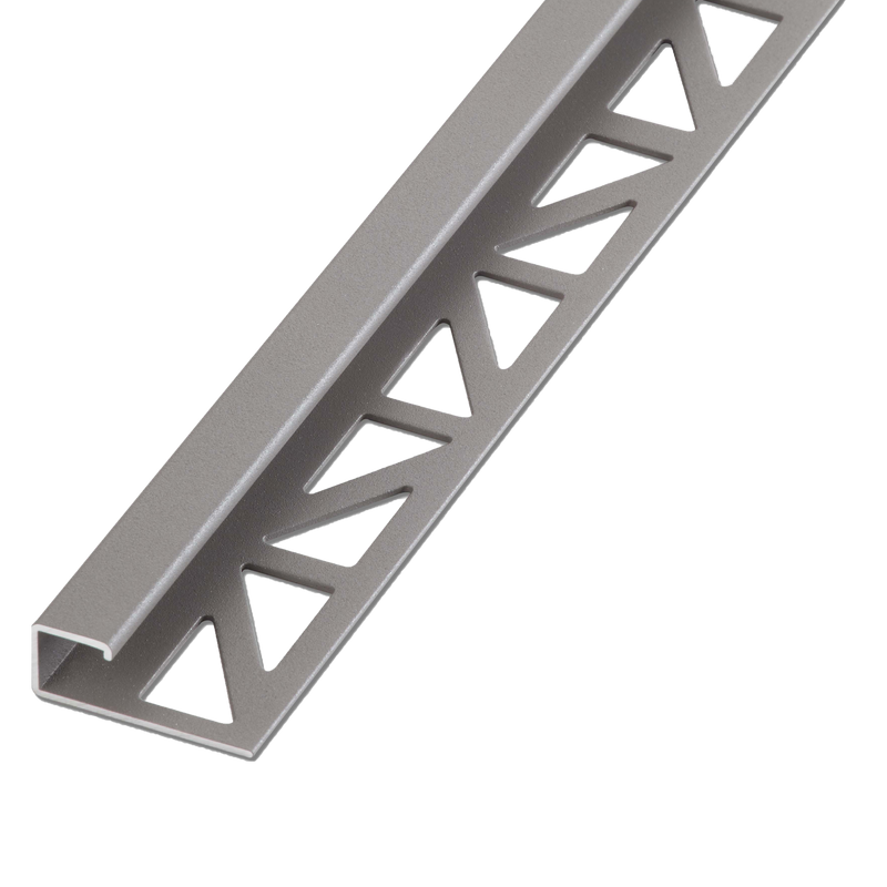 Blanke Cubeline afsluitprofiel - ALU stone grey - 11 mm - 2.5 mtr
