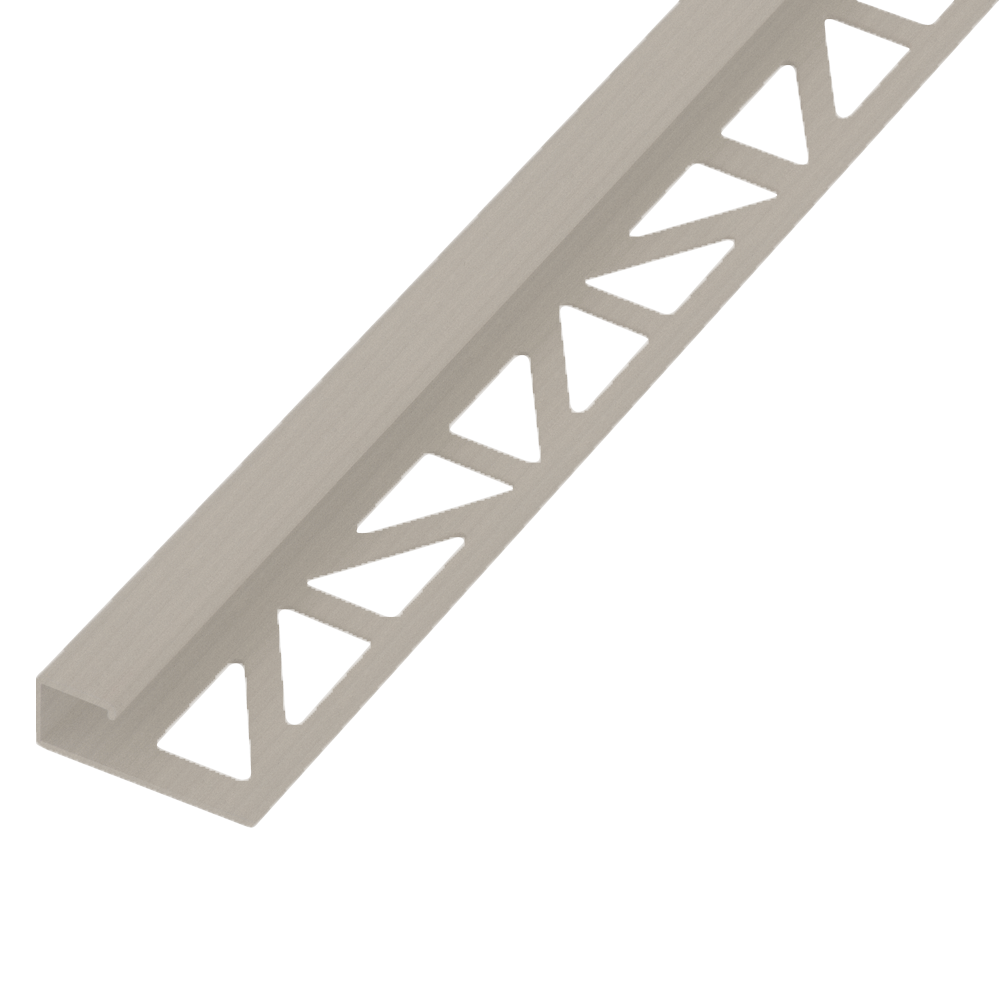 Blanke Cubeline afsluitprofiel - ALU titanium geanodiseerd - 11 mm - 3.0 mtr