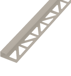 Blanke Cubeline afsluitprofiel - ALU titanium geanodiseerd - 11 mm - 3.0 mtr