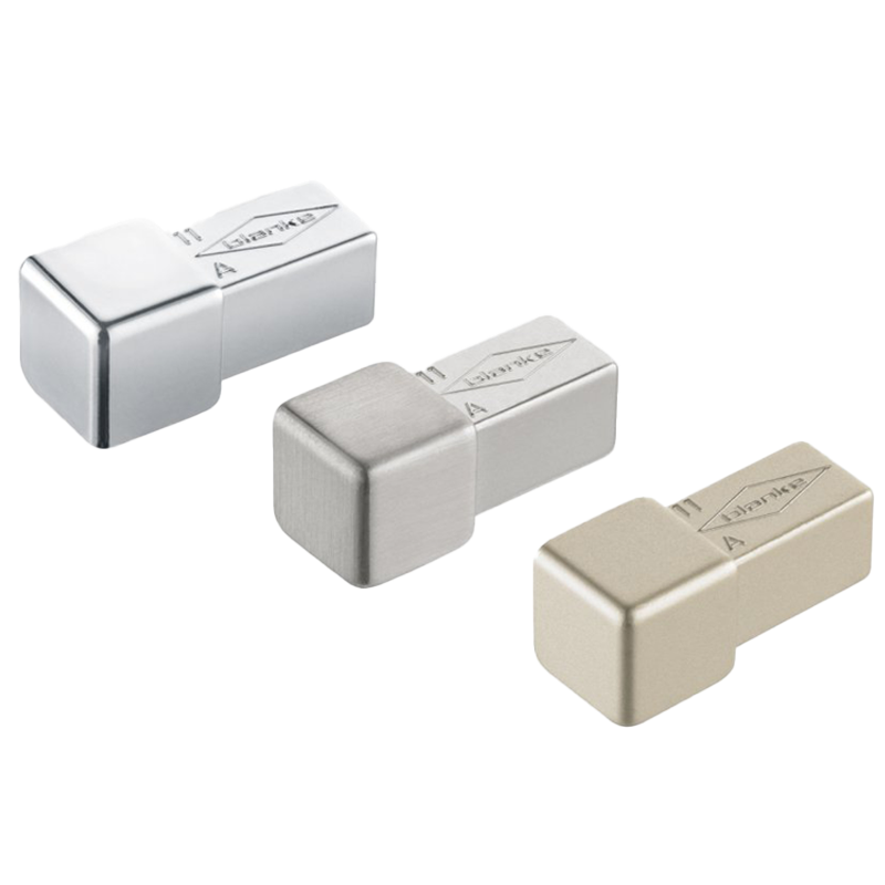 Blanke Cubeline buiten/binnenhoek - ALU middelbrons - 11 mm