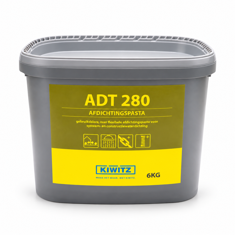 Kiwitz ADT 280 afdichtpasta – flexibel waterdicht van oppervlak tot detail - 6 kg