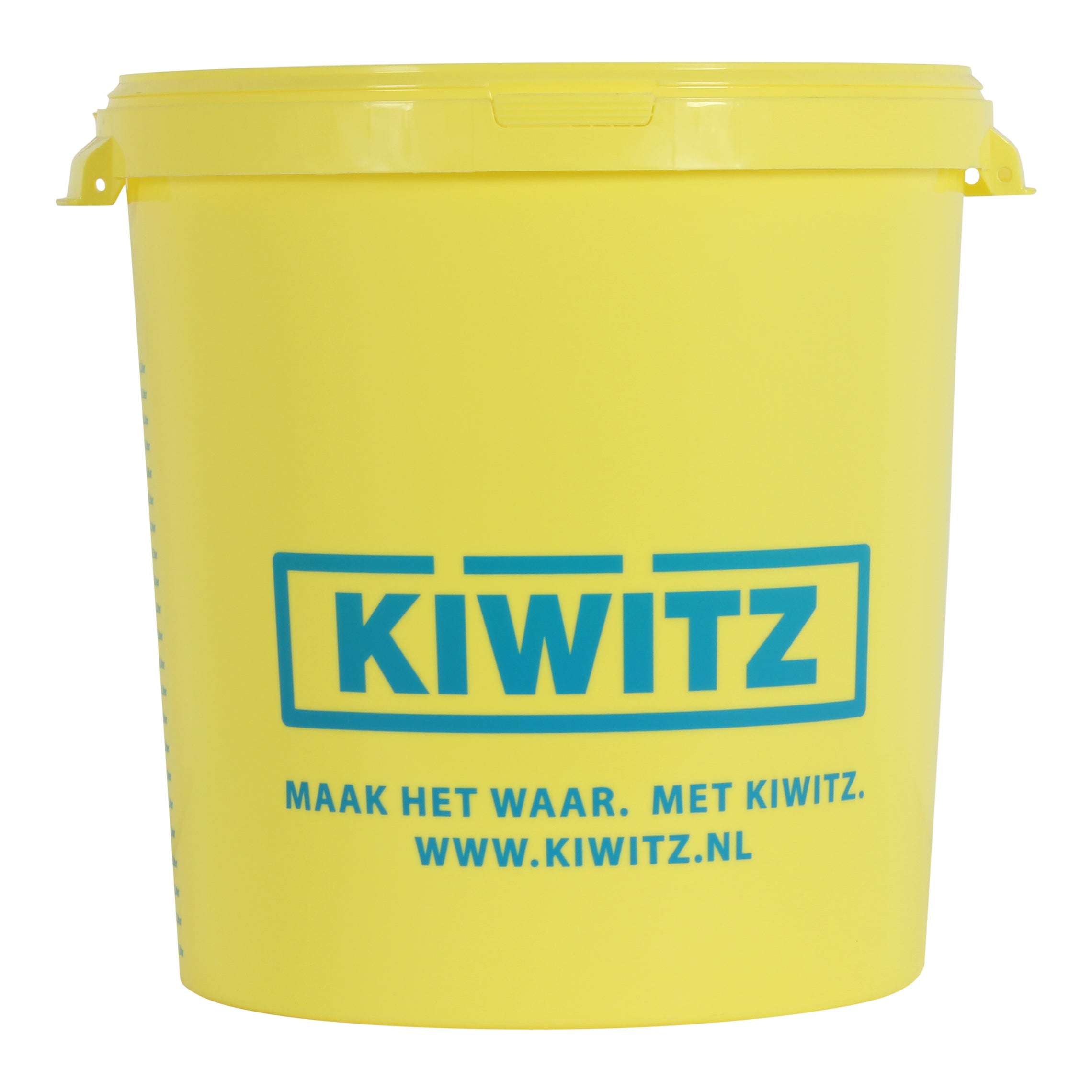 Kiwitz kunststof aanmaakemmer geel