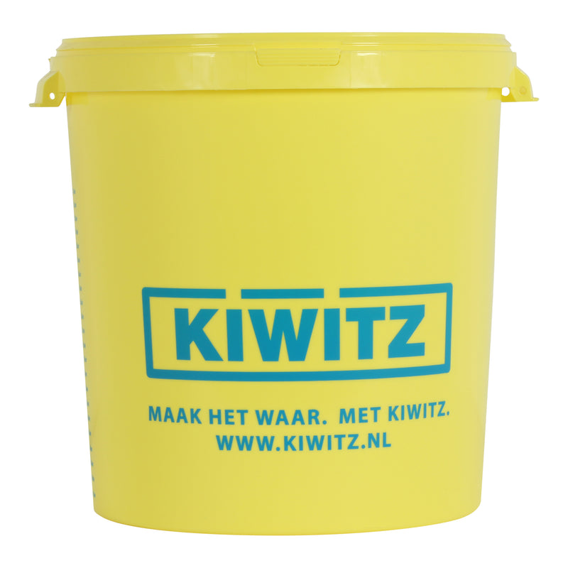 Kiwitz kunststof aanmaakemmer geel