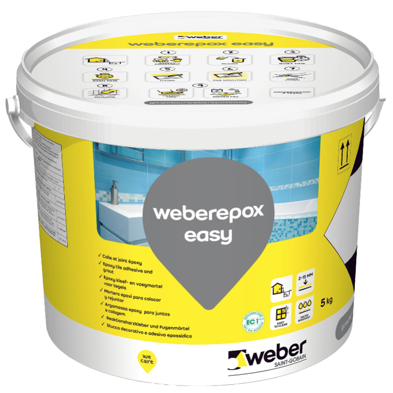 Weber.epox easy - epoxy kleef- en voegmortel - Cement - 5 kg