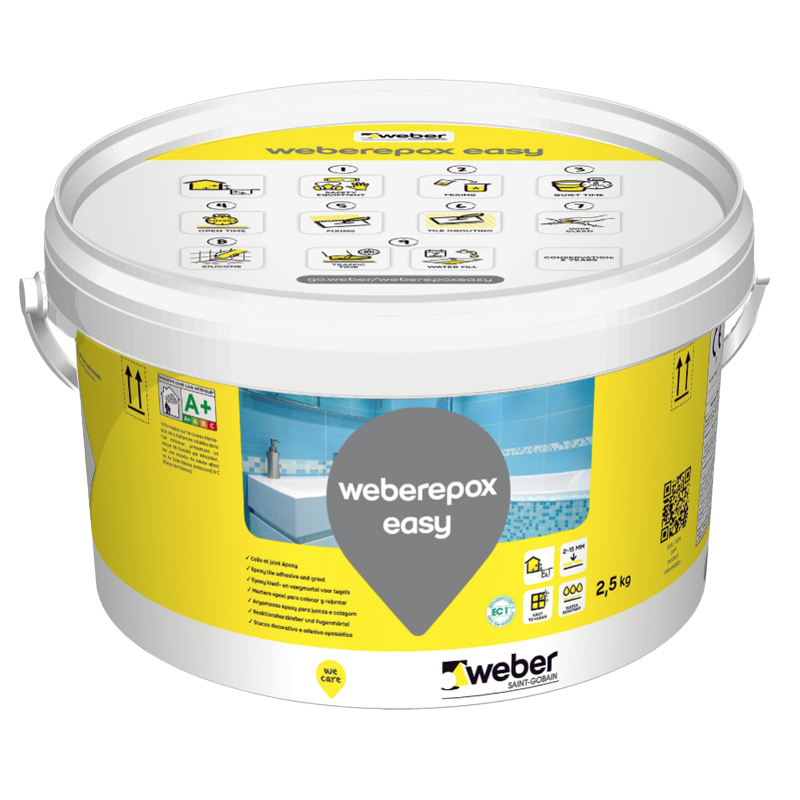 Weber.epox easy - epoxy kleef- en voegmortel - Black - 2,5 kg