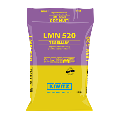 Kiwitz LMN 520 hoogflexibele tegellijm - grijs
