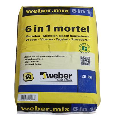 Weber.mix 6 in 1 kant-en-klare mortel